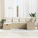 Set de canapele pentru grădină cu pernă 6 pcs Bej Rattan poli - WALTI WALTI