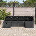 Set de canapele pentru grădină cu pernă 6 pcs Negru Rattan poli - WALTI WALTI