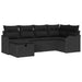 Set de canapele pentru grădină cu pernă 6 pcs Negru Rattan poli - WALTI WALTI
