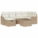 Set de canapele pentru grădină cu pernă 7 pcs Bej Rattan poli - WALTI WALTI