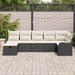 Set de canapele pentru grădină cu pernă 7 pcs Negru Rattan poli - WALTI WALTI