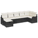 Set de canapele pentru grădină cu pernă 7 pcs Negru Rattan poli - WALTI WALTI