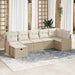 Set de canapele pentru grădină cu pernă 7 pcs Bej Rattan poli - WALTI WALTI