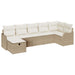 Set de canapele pentru grădină cu pernă 7 pcs Bej Rattan poli - WALTI WALTI