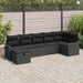 Set de canapele pentru grădină cu pernă 7 pcs Negru Rattan poli - WALTI WALTI
