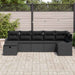 Set de canapele pentru grădină cu pernă 7 pcs Negru Rattan poli - WALTI WALTI