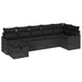 Set de canapele pentru grădină cu pernă 7 pcs Negru Rattan poli - WALTI WALTI