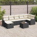 Set de canapele pentru grădină cu pernă 8 pcs Negru Rattan poli - WALTI WALTI