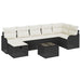 Set de canapele pentru grădină cu pernă 8 pcs Negru Rattan poli - WALTI WALTI