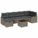 Set de canapele pentru grădină cu pernă 8 pcs Gri Rattan poli - WALTI WALTI