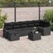 Set de canapele pentru grădină cu pernă 8 pcs Negru Rattan poli - WALTI WALTI