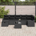 Set de canapele pentru grădină cu pernă 8 pcs Negru Rattan poli - WALTI WALTI