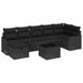 Set de canapele pentru grădină cu pernă 8 pcs Negru Rattan poli - WALTI WALTI