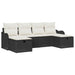 Set de canapele pentru grădină cu pernă 6 pcs Negru Rattan poli - WALTI WALTI