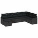 Set de canapele pentru grădină cu pernă 8 pcs Negru Rattan poli - WALTI WALTI