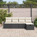 Set de canapele pentru grădină cu pernă 5 pcs Negru Rattan poli - WALTI WALTI