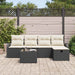 Set de canapele pentru grădină cu pernă 6 pcs Negru Rattan poli - WALTI WALTI