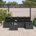 Set de canapele pentru grădină cu pernă 6 pcs Negru Rattan poli - WALTI WALTI