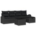 Set de canapele pentru grădină cu pernă 6 pcs Negru Rattan poli - WALTI WALTI