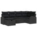 Set de canapele pentru grădină cu pernă 6 pcs Negru Rattan poli - WALTI WALTI