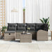 Set de canapele pentru grădină cu pernă 7 pcs Gri Rattan poli - WALTI WALTI