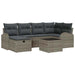 Set de canapele pentru grădină cu pernă 7 pcs Gri Rattan poli - WALTI WALTI