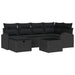 Set de canapele pentru grădină cu pernă 7 pcs Negru Rattan poli - WALTI WALTI