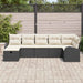 Set de canapele pentru grădină cu pernă 7 pcs Negru Rattan poli - WALTI WALTI