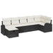 Set de canapele pentru grădină cu pernă 7 pcs Negru Rattan poli - WALTI WALTI