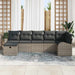 Set de canapele pentru grădină cu pernă 7 pcs Gri Rattan poli - WALTI WALTI