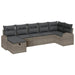 Set de canapele pentru grădină cu pernă 7 pcs Gri Rattan poli - WALTI WALTI