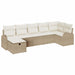 Set de canapele pentru grădină cu pernă 7 pcs Bej Rattan poli - WALTI WALTI