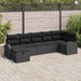 Set de canapele pentru grădină cu pernă 7 pcs Negru Rattan poli - WALTI WALTI