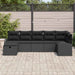 Set de canapele pentru grădină cu pernă 7 pcs Negru Rattan poli - WALTI WALTI