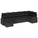 Set de canapele pentru grădină cu pernă 7 pcs Negru Rattan poli - WALTI WALTI