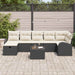 Set de canapele pentru grădină cu pernă 8 pcs Negru Rattan poli - WALTI WALTI