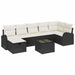Set de canapele pentru grădină cu pernă 8 pcs Negru Rattan poli - WALTI WALTI