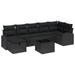 Set de canapele pentru grădină cu pernă 8 pcs Negru Rattan poli - WALTI WALTI