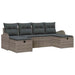 Set de canapele pentru grădină cu pernă 6 pcs Gri Rattan poli - WALTI WALTI