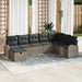 Set de canapele pentru grădină cu pernă 8 pcs Gri Rattan poli - WALTI WALTI