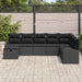 Set de canapele pentru grădină cu pernă 8 pcs Negru Rattan poli - WALTI WALTI