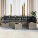 Set de canapele pentru grădină cu pernă 9 pcs Gri Rattan poli - WALTI WALTI