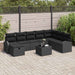 Set de canapele pentru grădină cu pernă 9 pcs Negru Rattan poli - WALTI WALTI