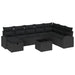 Set de canapele pentru grădină cu pernă 9 pcs Negru Rattan poli - WALTI WALTI