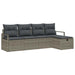 Set de canapele pentru grădină cu pernă 5 pcs Gri Rattan poli - WALTI WALTI