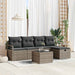 Set de canapele pentru grădină cu pernă 6 pcs Gri Rattan poli - WALTI WALTI