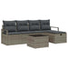 Set de canapele pentru grădină cu pernă 6 pcs Gri Rattan poli - WALTI WALTI