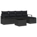Set de canapele pentru grădină cu pernă 6 pcs Negru Rattan poli - WALTI WALTI
