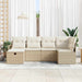 Set de canapele pentru grădină cu pernă 6 pcs Bej Rattan poli - WALTI WALTI