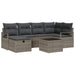 Set de canapele pentru grădină cu pernă 7 pcs Gri Rattan poli - WALTI WALTI
